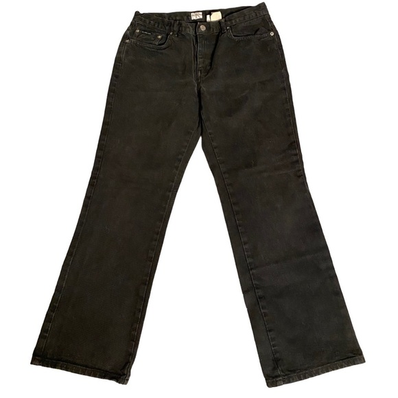 VINTAGE CALVIN KLEIN BLACK BOOT CUT JEANS SIZE 10 - Picture 1 of 7